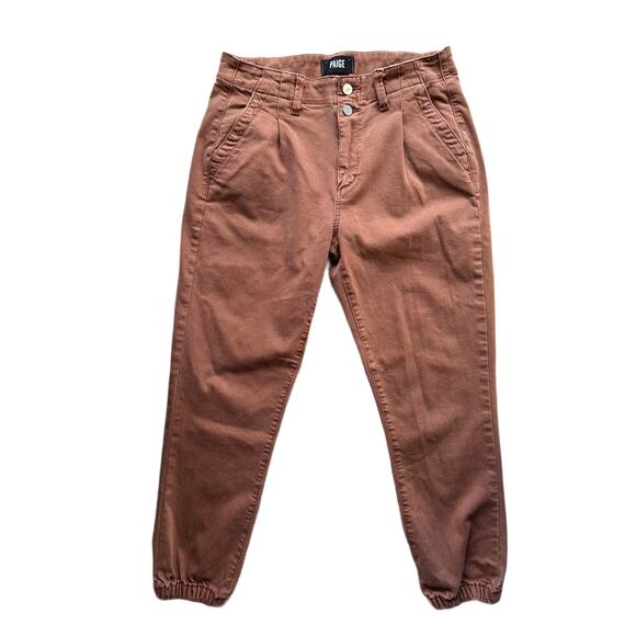 Paige Women's Pleated Mayslie Vintage Mocha Pants Size 28